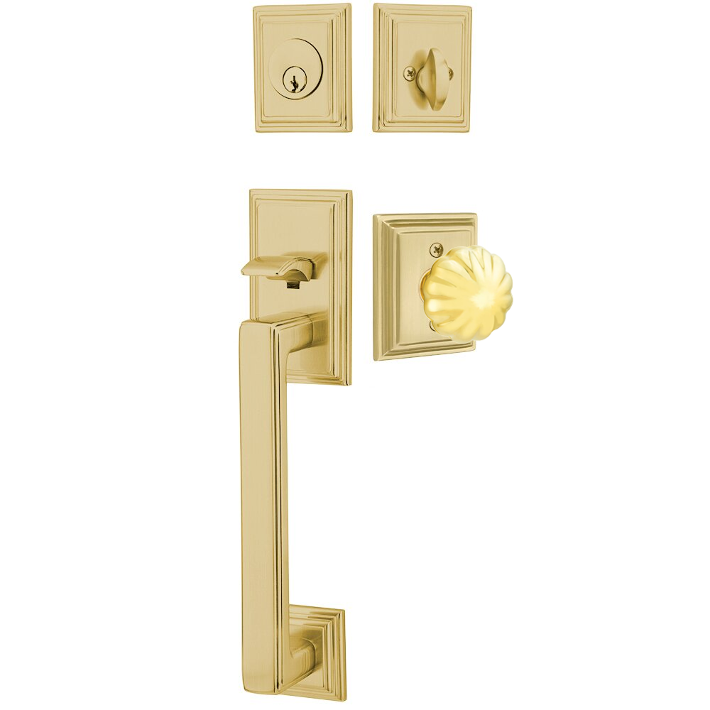 Emtek Hamden Tubular Entryset Sectional with Melon Knob
