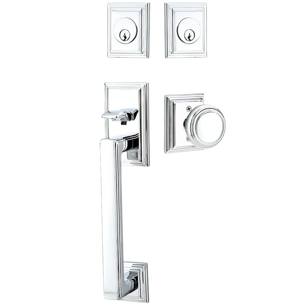 Emtek Hamden Tubular Entryset Sectional with Norwich Knob