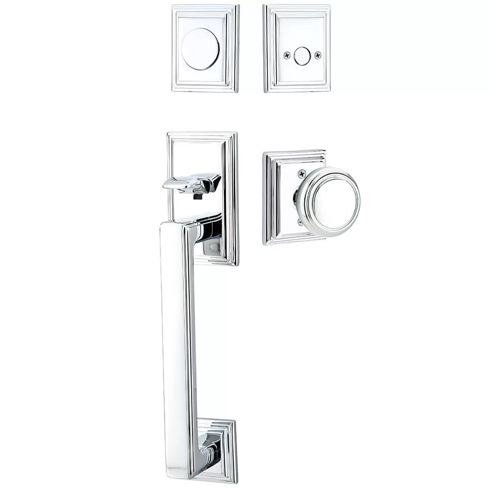 Emtek Hamden Tubular Entryset Sectional with Norwich Knob