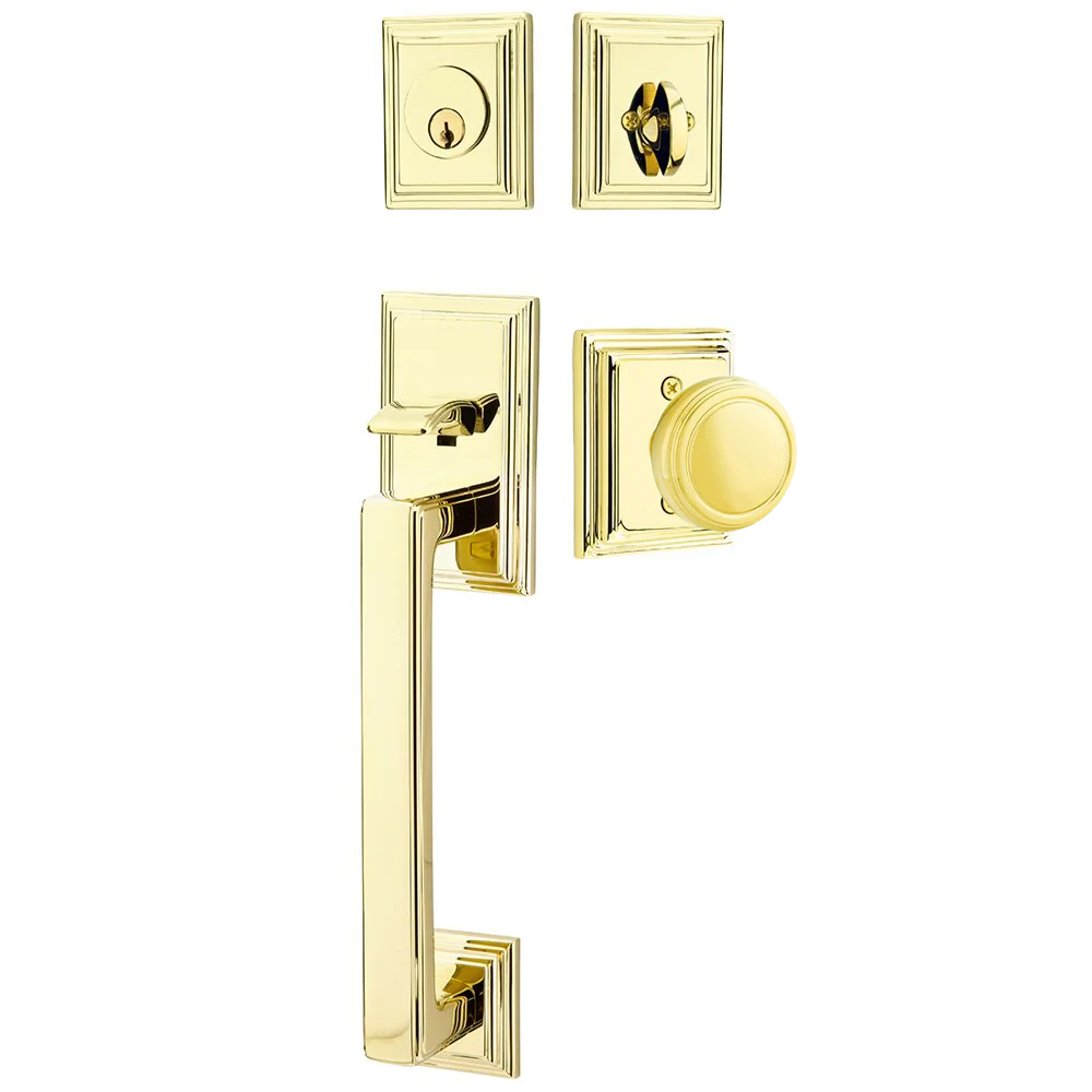 Emtek Hamden Tubular Entryset Sectional with Norwich Knob