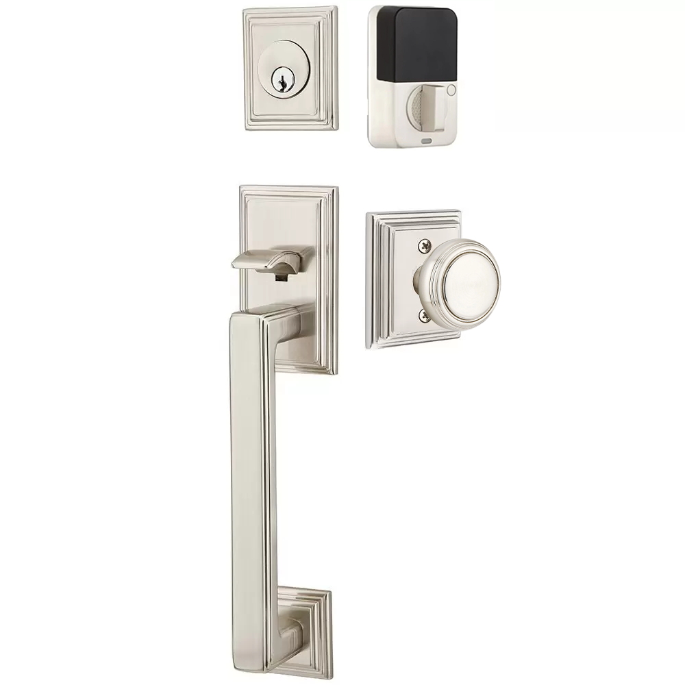 Emtek Hamden Tubular Entryset Sectional with Norwich Knob