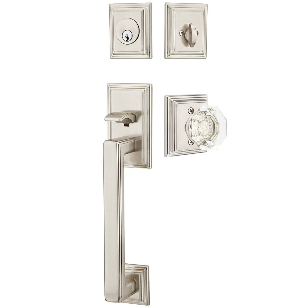 Emtek Hamden Tubular Entryset Sectional with Old Town Knob