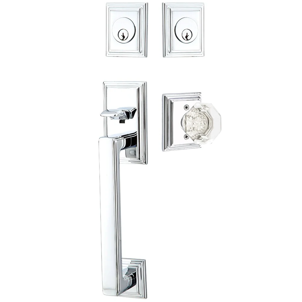 Emtek Hamden Tubular Entryset Sectional with Old Town Knob