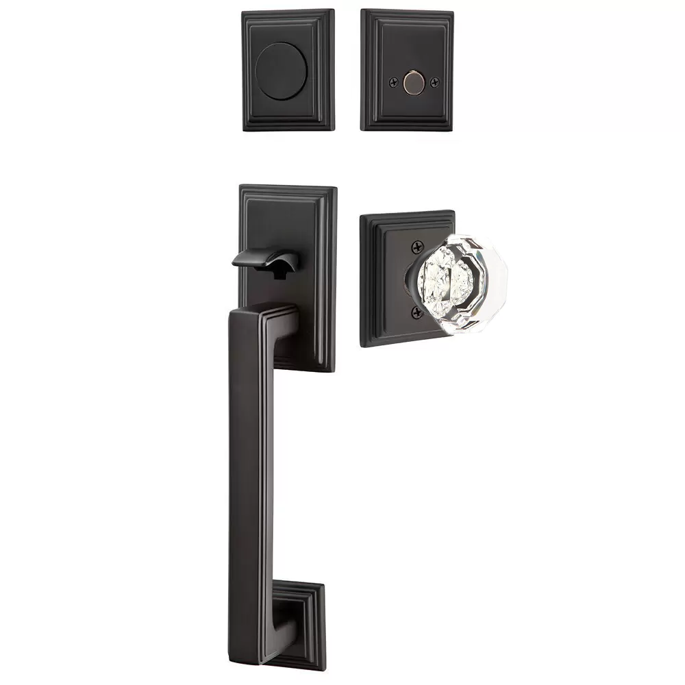 Emtek Hamden Tubular Entryset Sectional with Old Town Knob