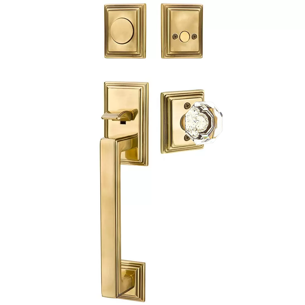 Emtek Hamden Tubular Entryset Sectional with Old Town Knob