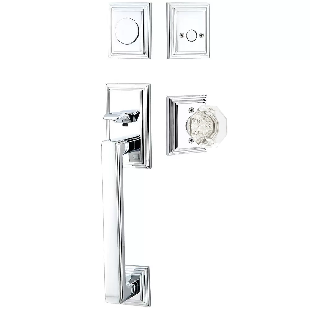 Emtek Hamden Tubular Entryset Sectional with Old Town Knob