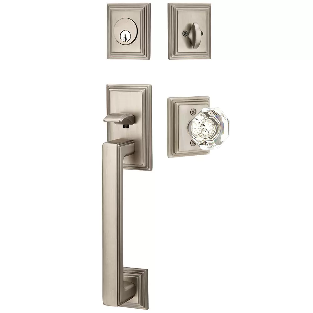 Emtek Hamden Tubular Entryset Sectional with Old Town Knob