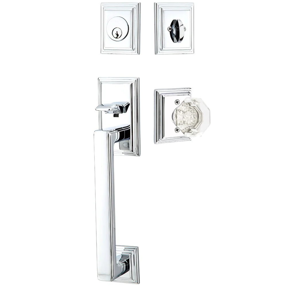 Emtek Hamden Tubular Entryset Sectional with Old Town Knob