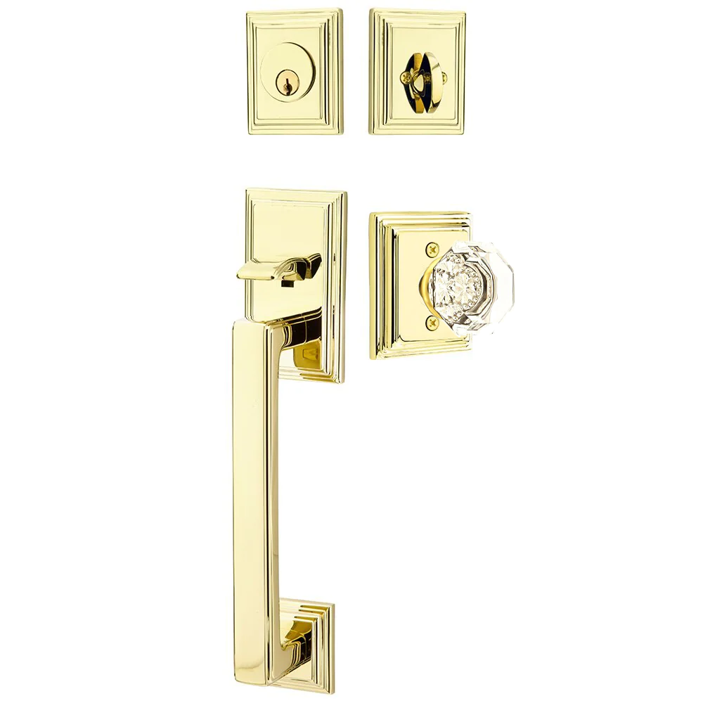 Emtek Hamden Tubular Entryset Sectional with Old Town Knob