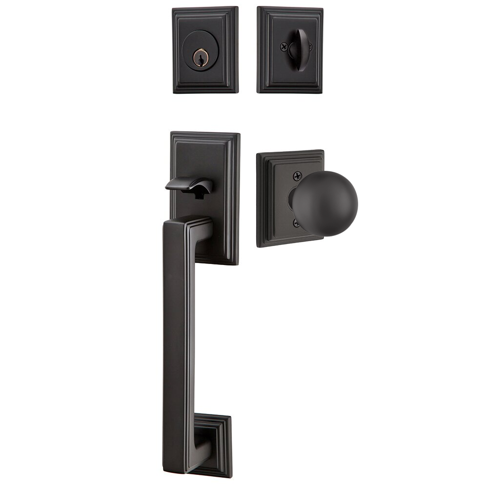 Emtek Hamden Tubular Entryset Sectional with Orb Knob