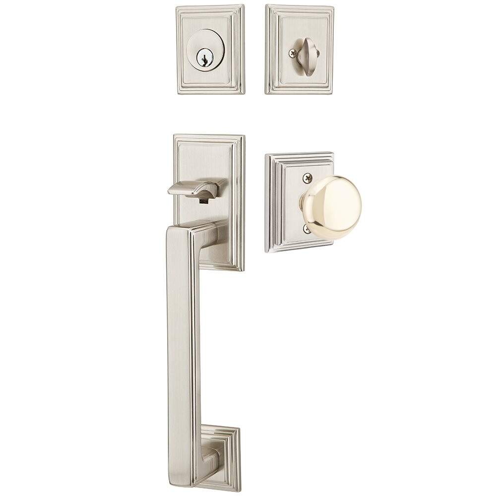 Emtek Hamden Tubular Entryset Sectional with Providence Knob
