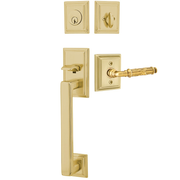 Emtek Hamden Tubular Entryset Sectional with Ribbon & Reed Lever