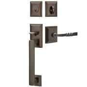 Emtek Hamden Tubular Entryset Sectional with Santa Fe Lever