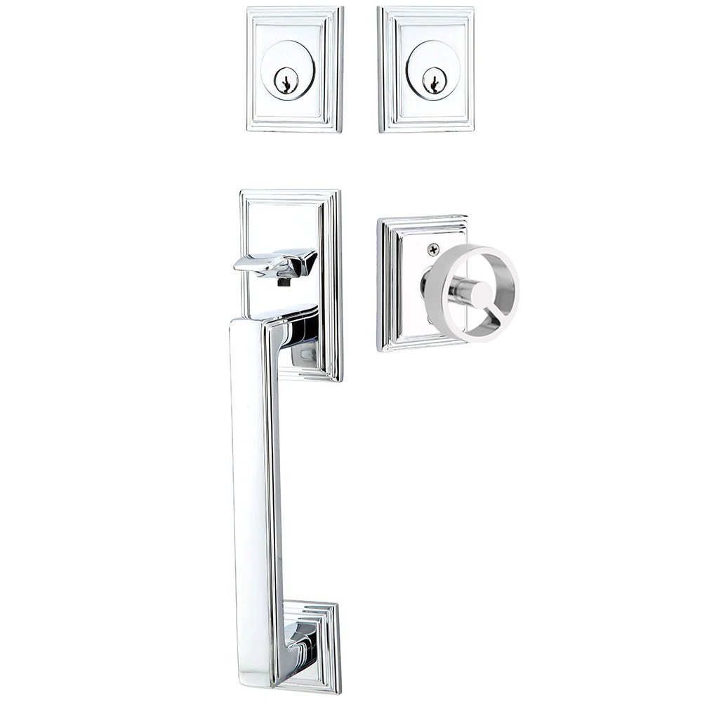 Emtek Hamden Tubular Entryset Sectional with Spoke Knob
