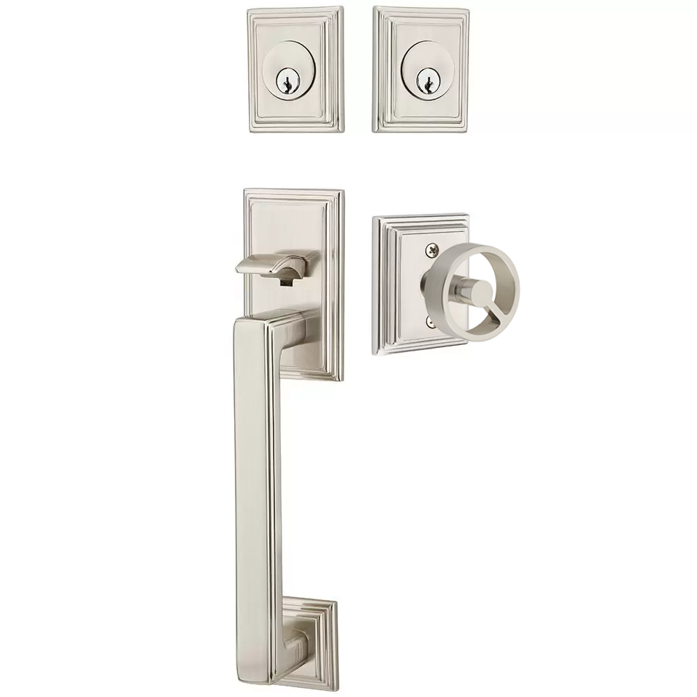 Emtek Hamden Tubular Entryset Sectional with Spoke Knob