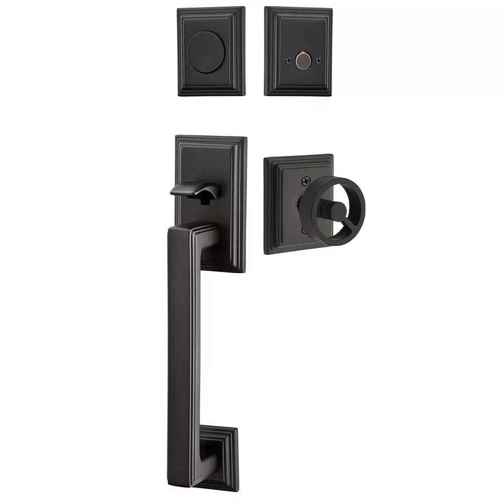 Emtek Hamden Tubular Entryset Sectional with Spoke Knob
