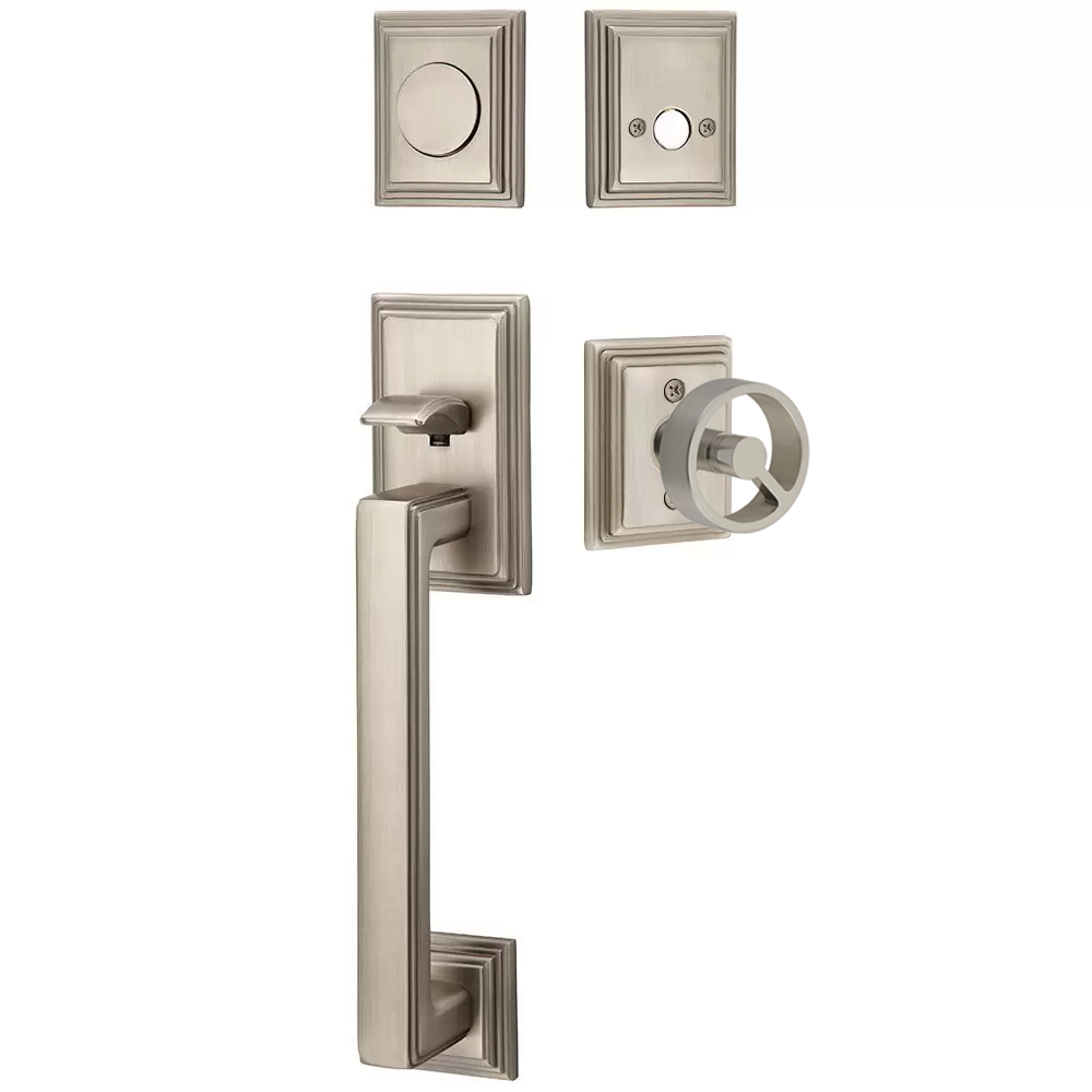 Emtek Hamden Tubular Entryset Sectional with Spoke Knob