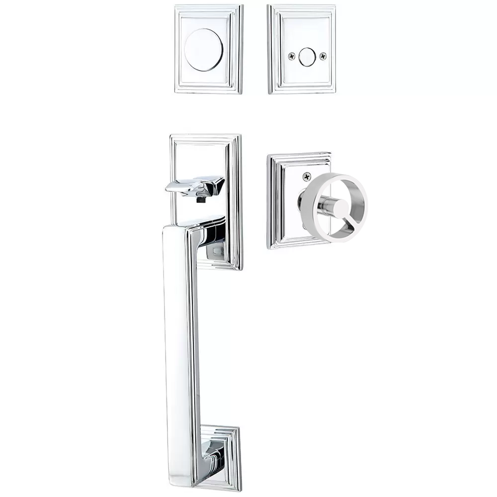 Emtek Hamden Tubular Entryset Sectional with Spoke Knob