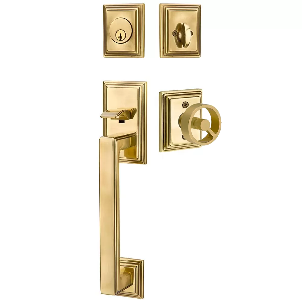 Emtek Hamden Tubular Entryset Sectional with Spoke Knob