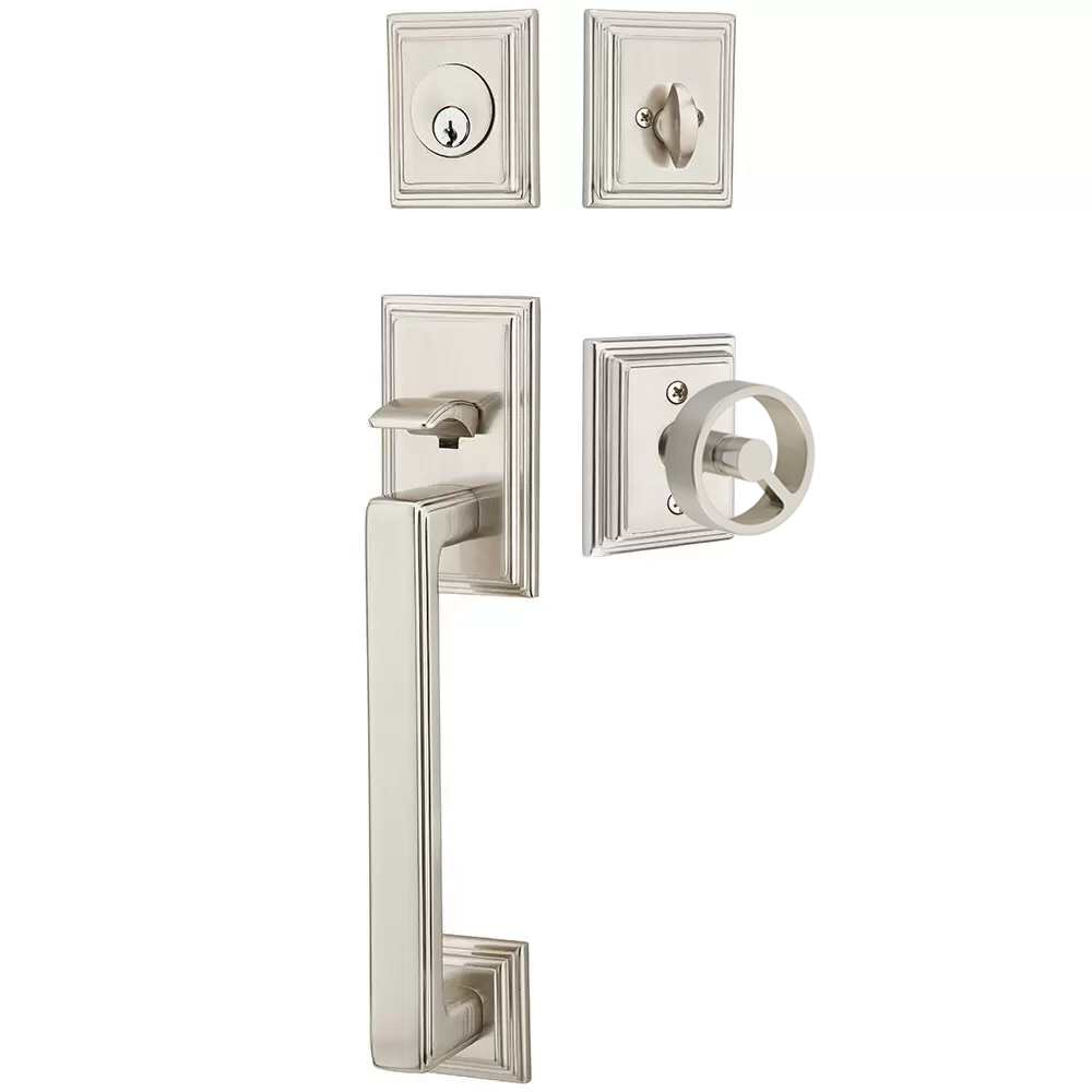 Emtek Hamden Tubular Entryset Sectional with Spoke Knob