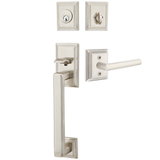 Emtek Hamden Tubular Entryset Sectional with Stuttgart Lever