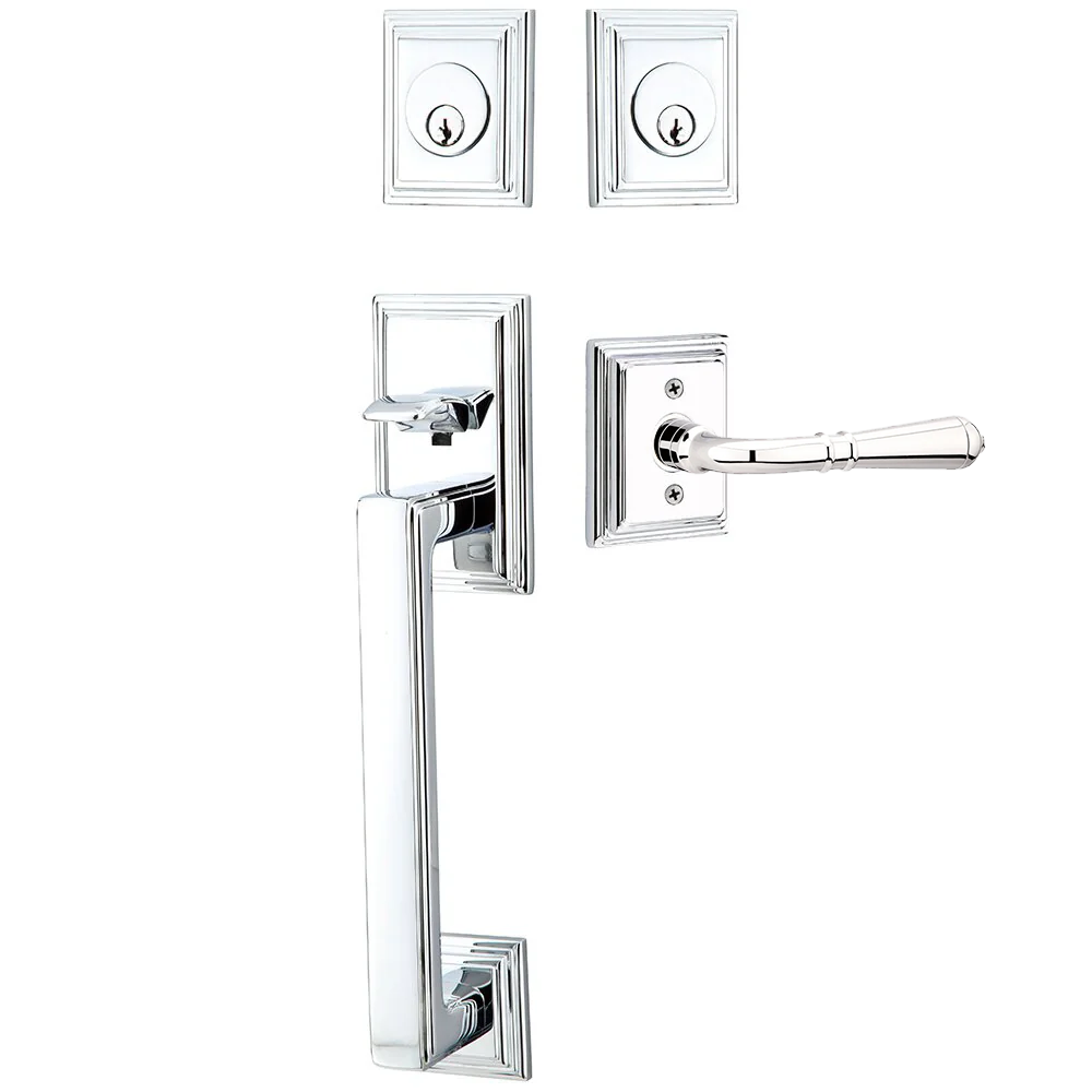 Emtek Hamden Tubular Entryset Sectional with Turino Lever