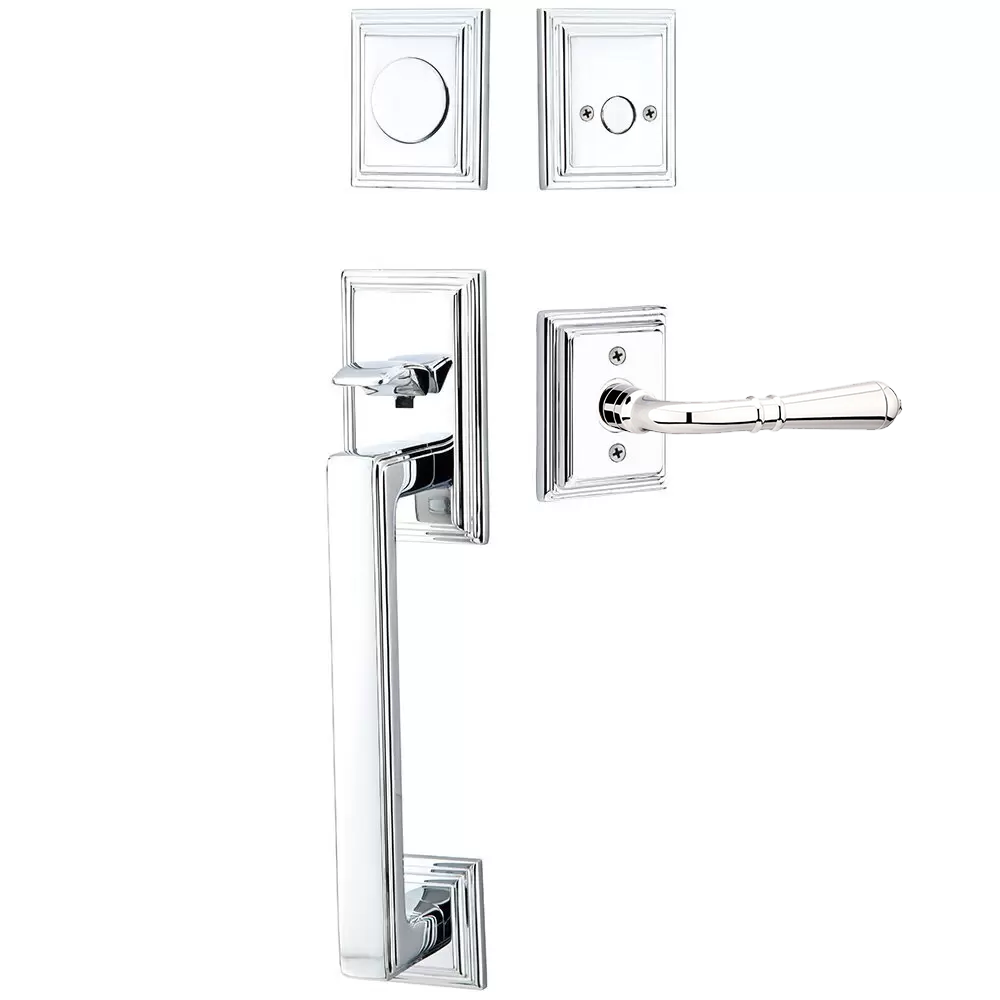 Emtek Hamden Tubular Entryset Sectional with Turino Lever