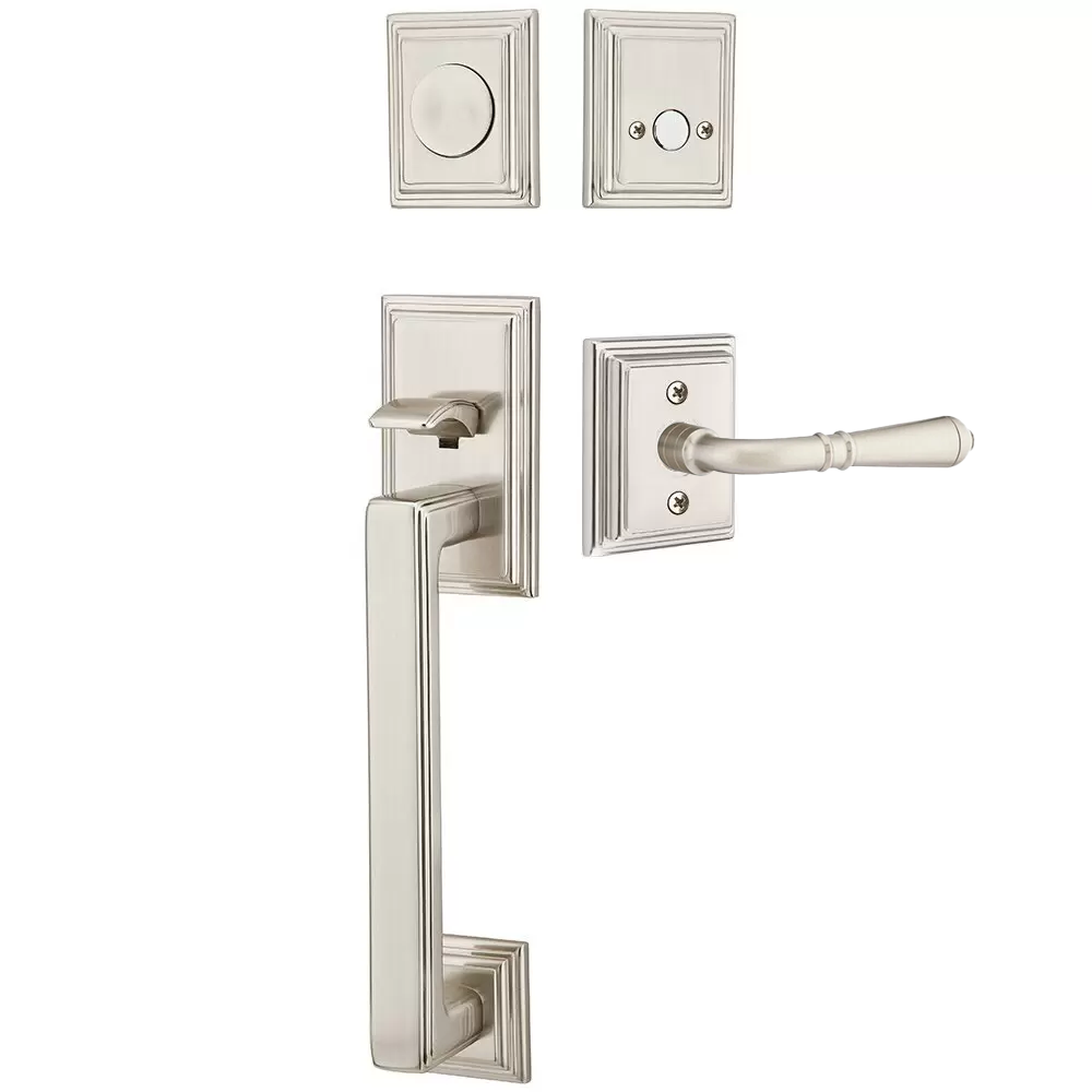Emtek Hamden Tubular Entryset Sectional with Turino Lever