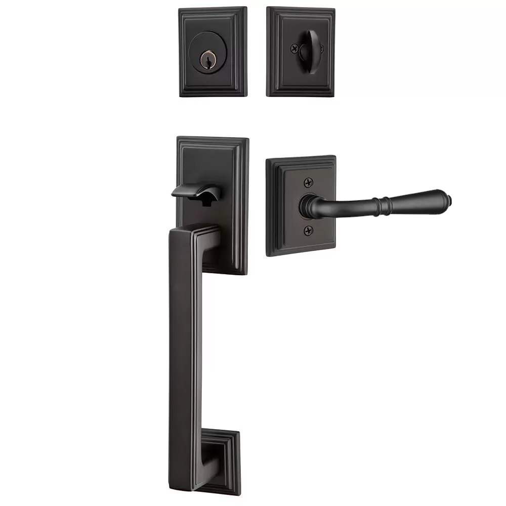 Emtek Hamden Tubular Entryset Sectional with Turino Lever