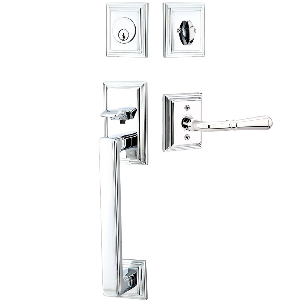 Emtek Hamden Tubular Entryset Sectional with Turino Lever