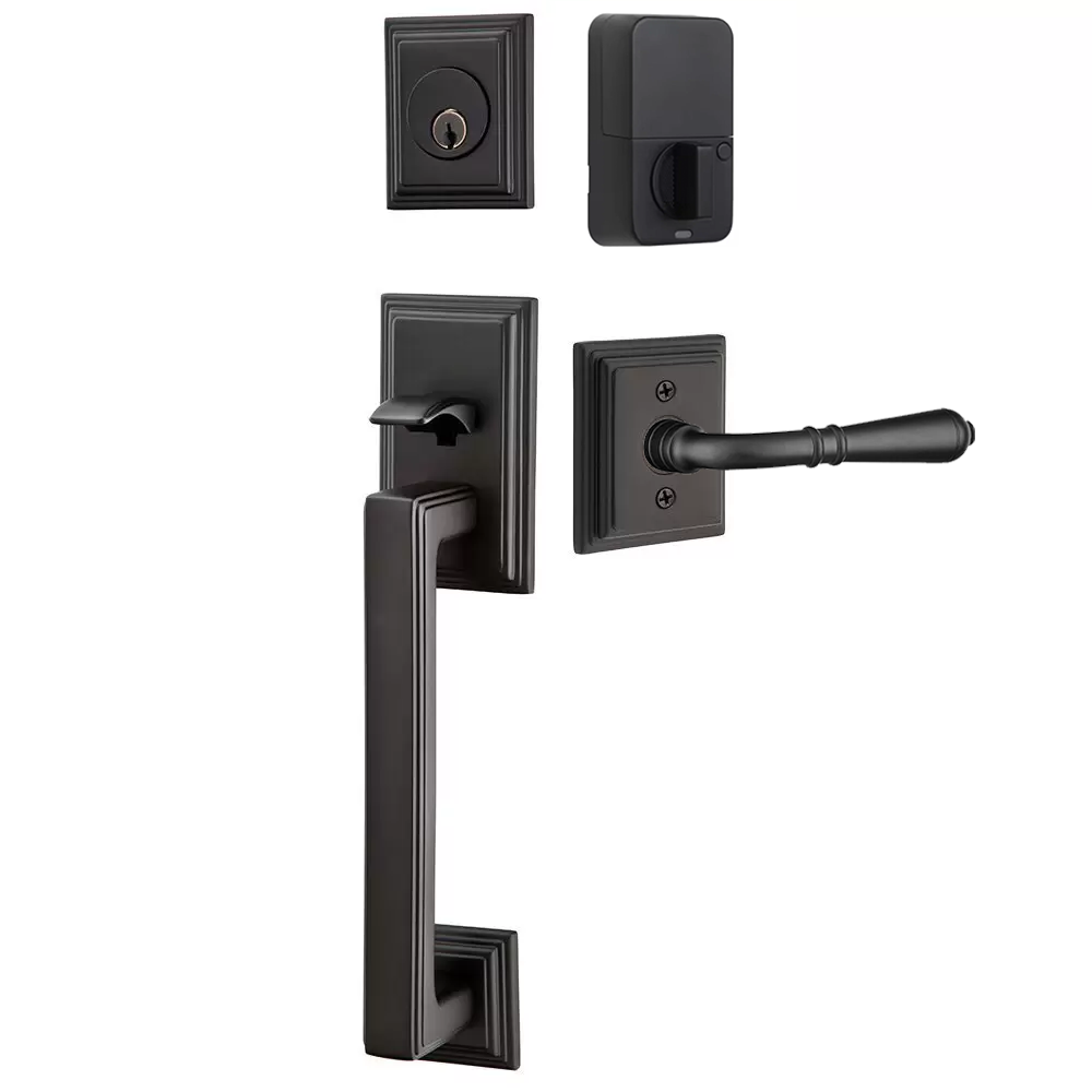 Emtek Hamden Tubular Entryset Sectional with Turino Lever