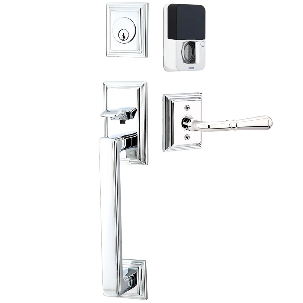 Emtek Hamden Tubular Entryset Sectional with Turino Lever