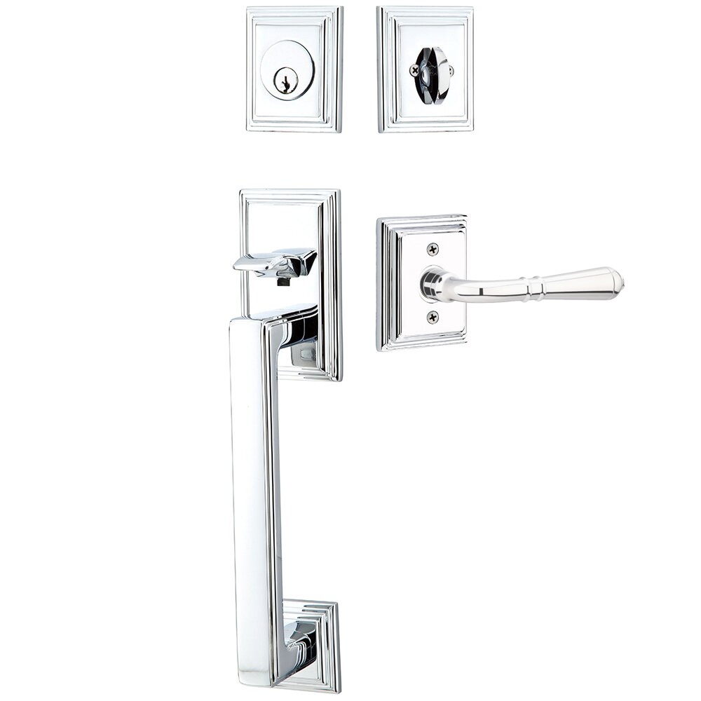 Emtek Hamden Tubular Entryset Sectional with Turino Lever