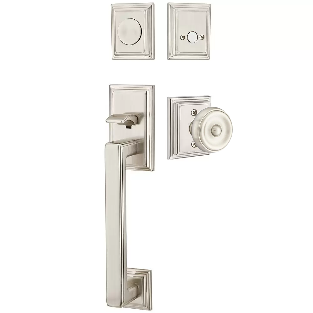Emtek Hamden Tubular Entryset Sectional with Waverly Knob