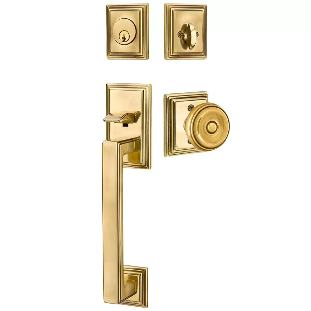 Emtek Hamden Tubular Entryset Sectional with Waverly Knob
