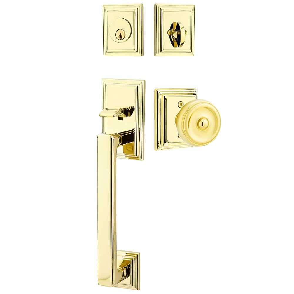 Emtek Hamden Tubular Entryset Sectional with Waverly Knob