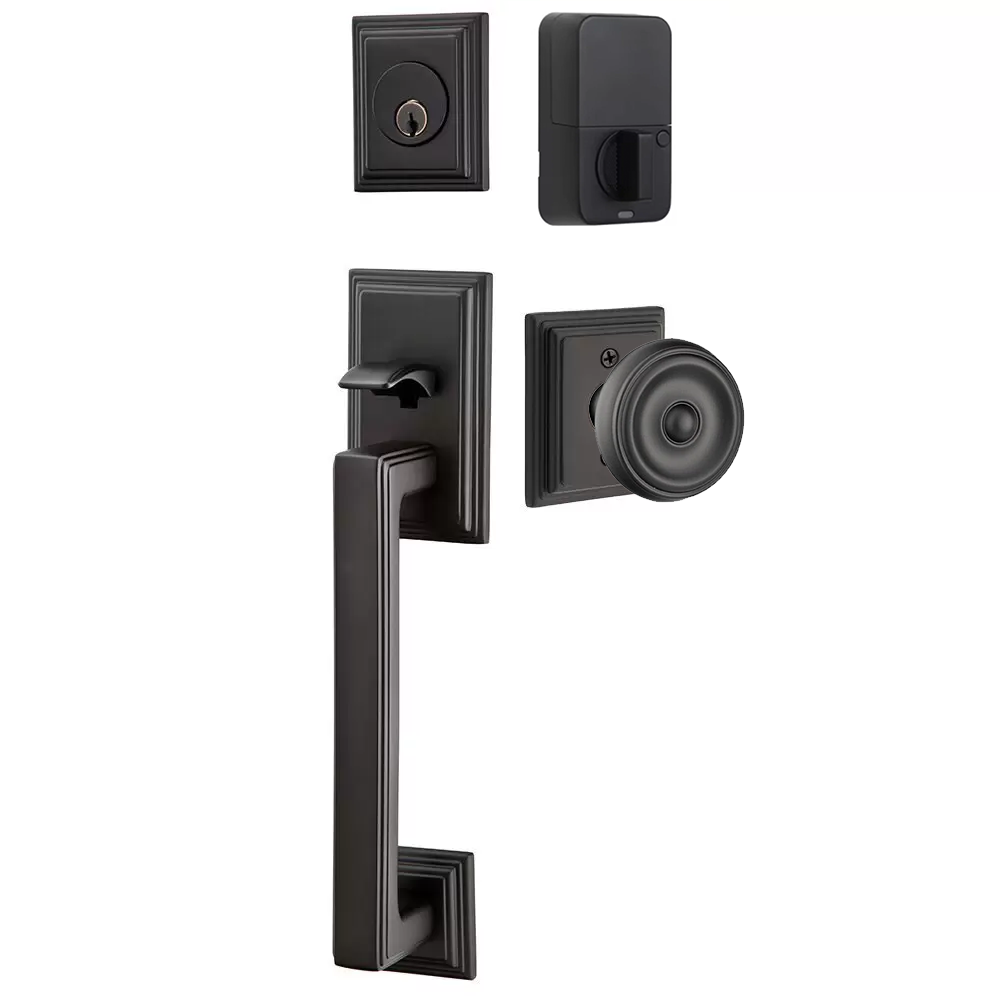 Emtek Hamden Tubular Entryset Sectional with Waverly Knob