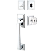 Emtek Hamden Tubular Entryset Sectional with Windsor Glass Knob