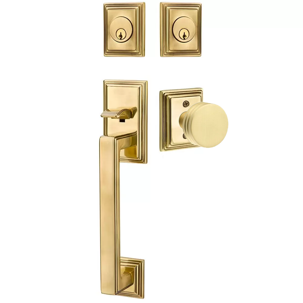 Emtek Hamden Tubular Entryset Sectional with Bern Knob