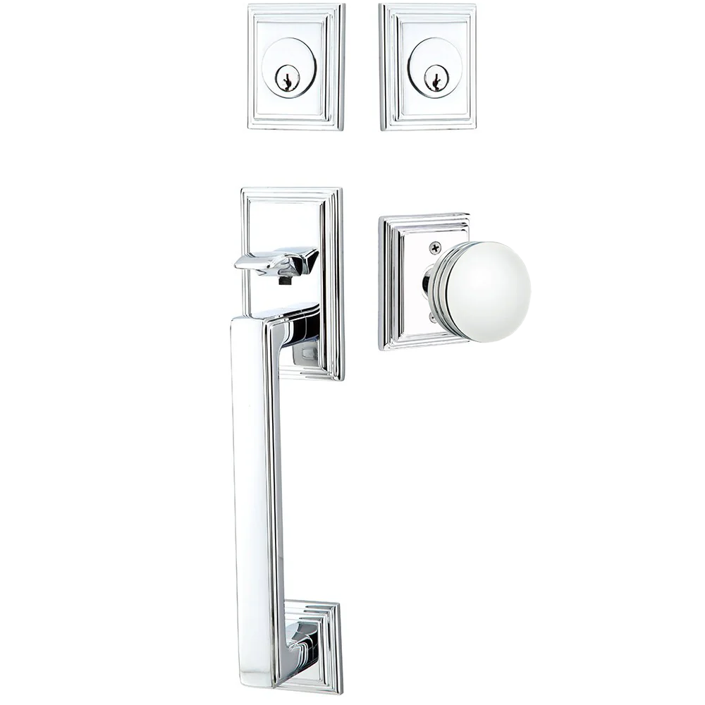 Emtek Hamden Tubular Entryset Sectional with Bern Knob