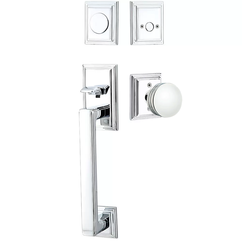 Emtek Hamden Tubular Entryset Sectional with Bern Knob