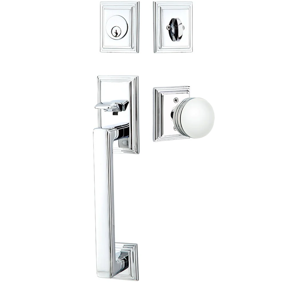 Emtek Hamden Tubular Entryset Sectional with Bern Knob