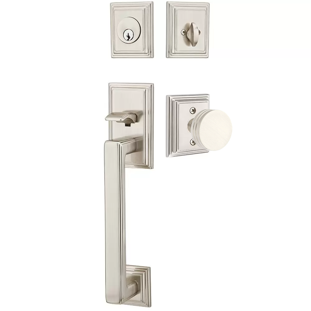 Emtek Hamden Tubular Entryset Sectional with Bern Knob