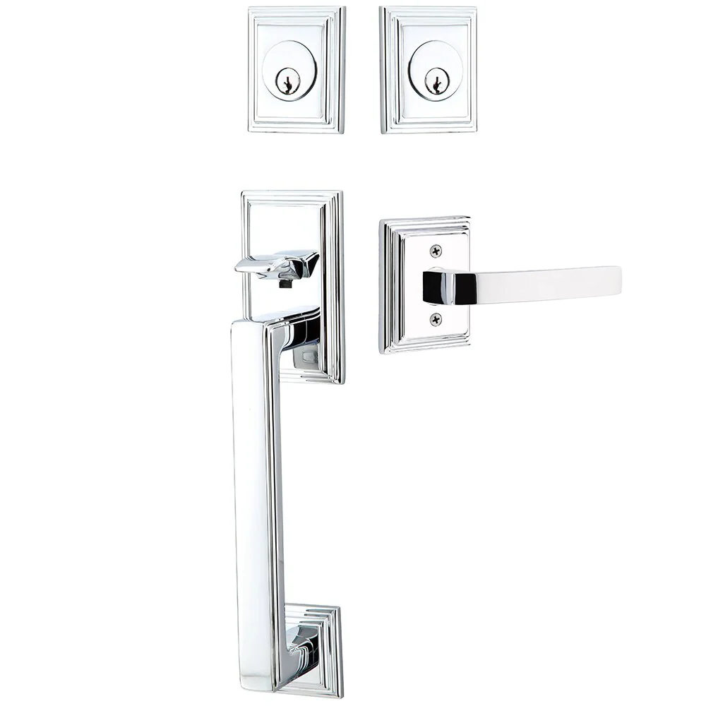 Emtek Hamden Tubular Entryset Sectional with Breslin Lever