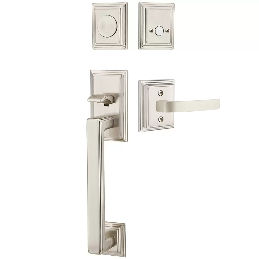Emtek Hamden Tubular Entryset Sectional with Breslin Lever