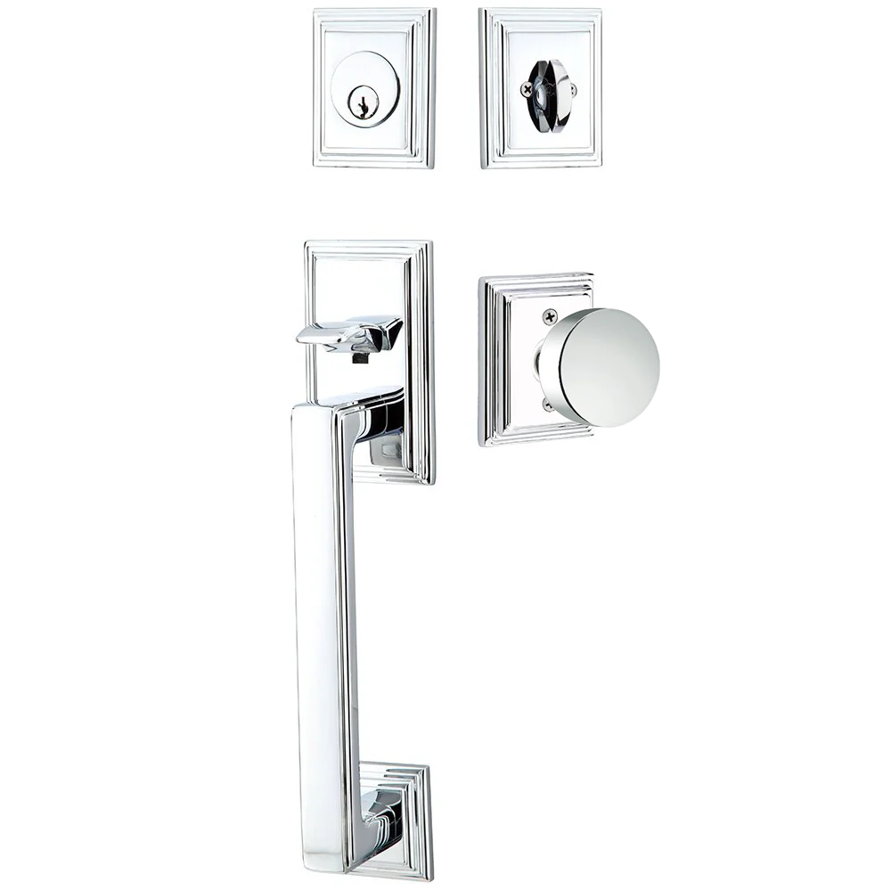 Emtek Hamden Tubular Entryset Sectional with Round Knob