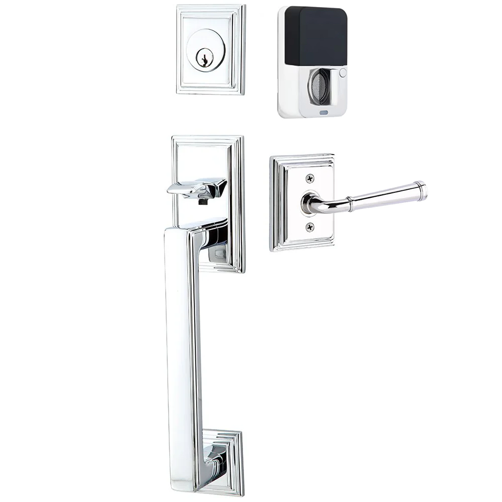 Emtek Hamden Tubular Entryset Sectional with Merrimack Lever