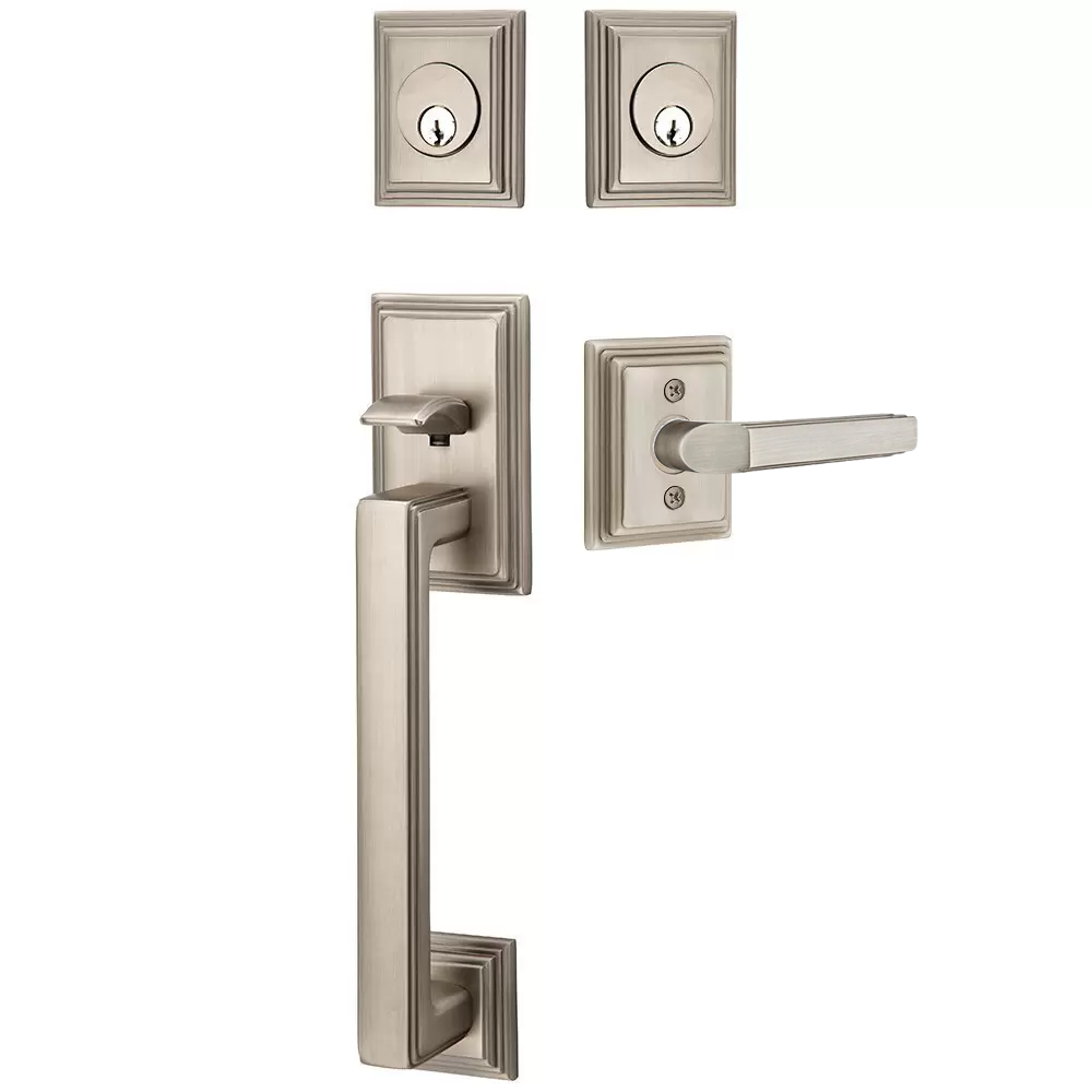 Emtek Hamden Tubular Entryset Sectional with Milano Lever