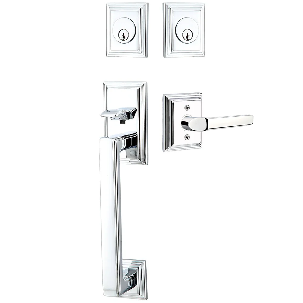 Emtek Hamden Tubular Entryset Sectional with Milano Lever