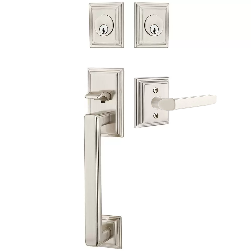 Emtek Hamden Tubular Entryset Sectional with Milano Lever